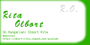 rita olbort business card
